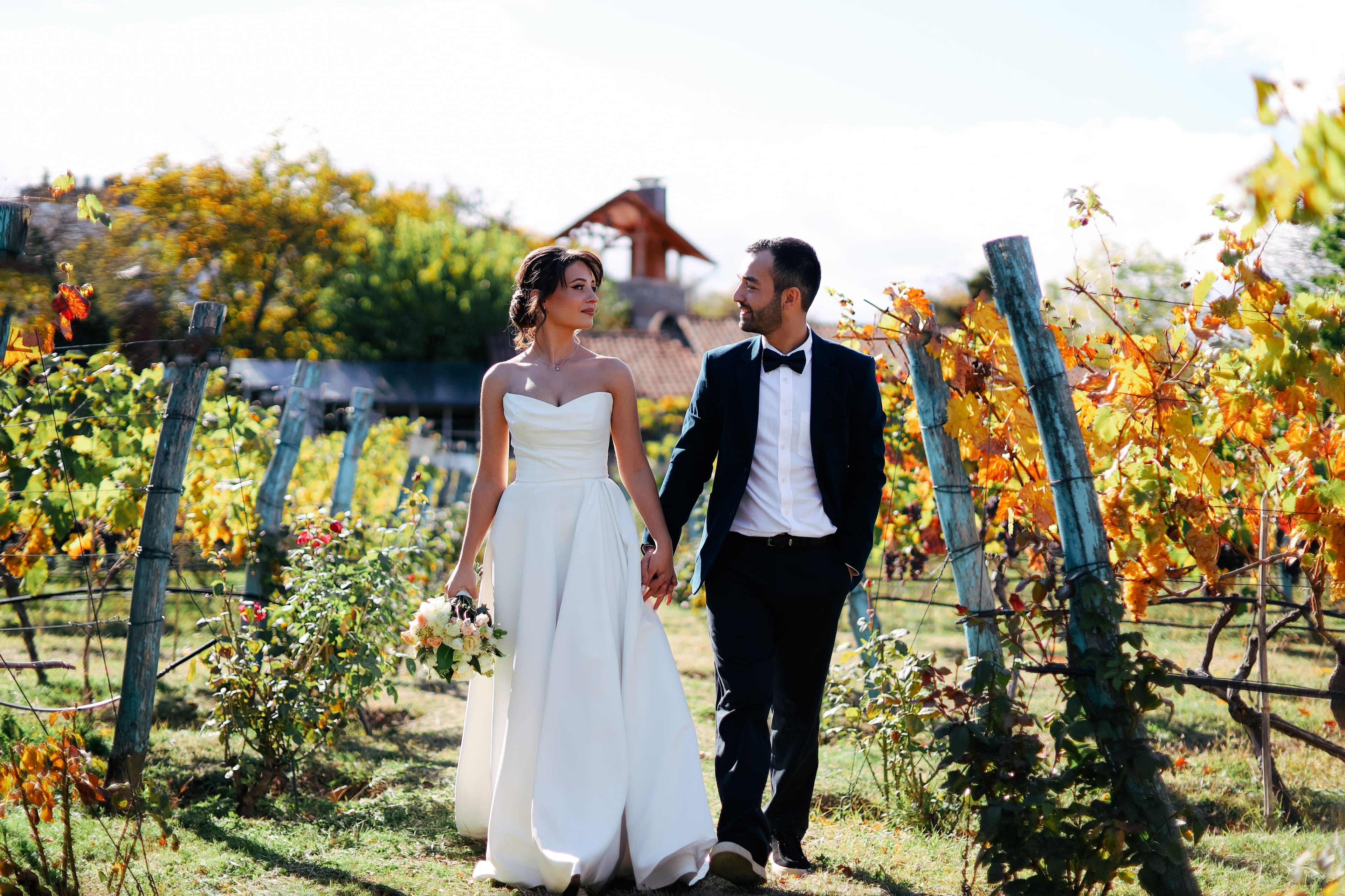 Mariage au Portugal dans un vignoble ensoleillé